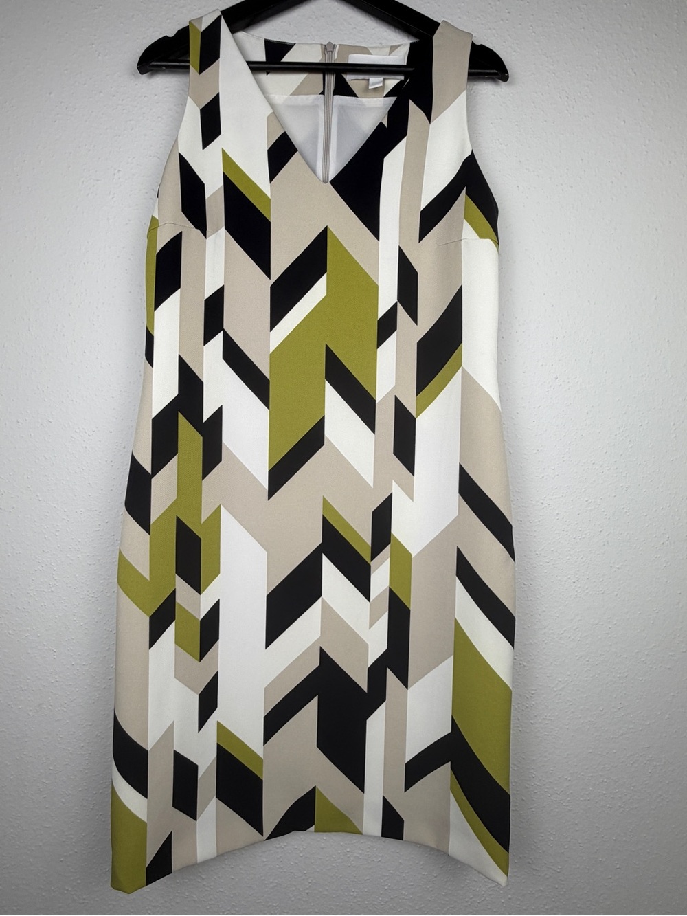 BOSS Hugo Boss Dephani1 Sheath Dress US 6 Geometric Print Sleeveless Portugal